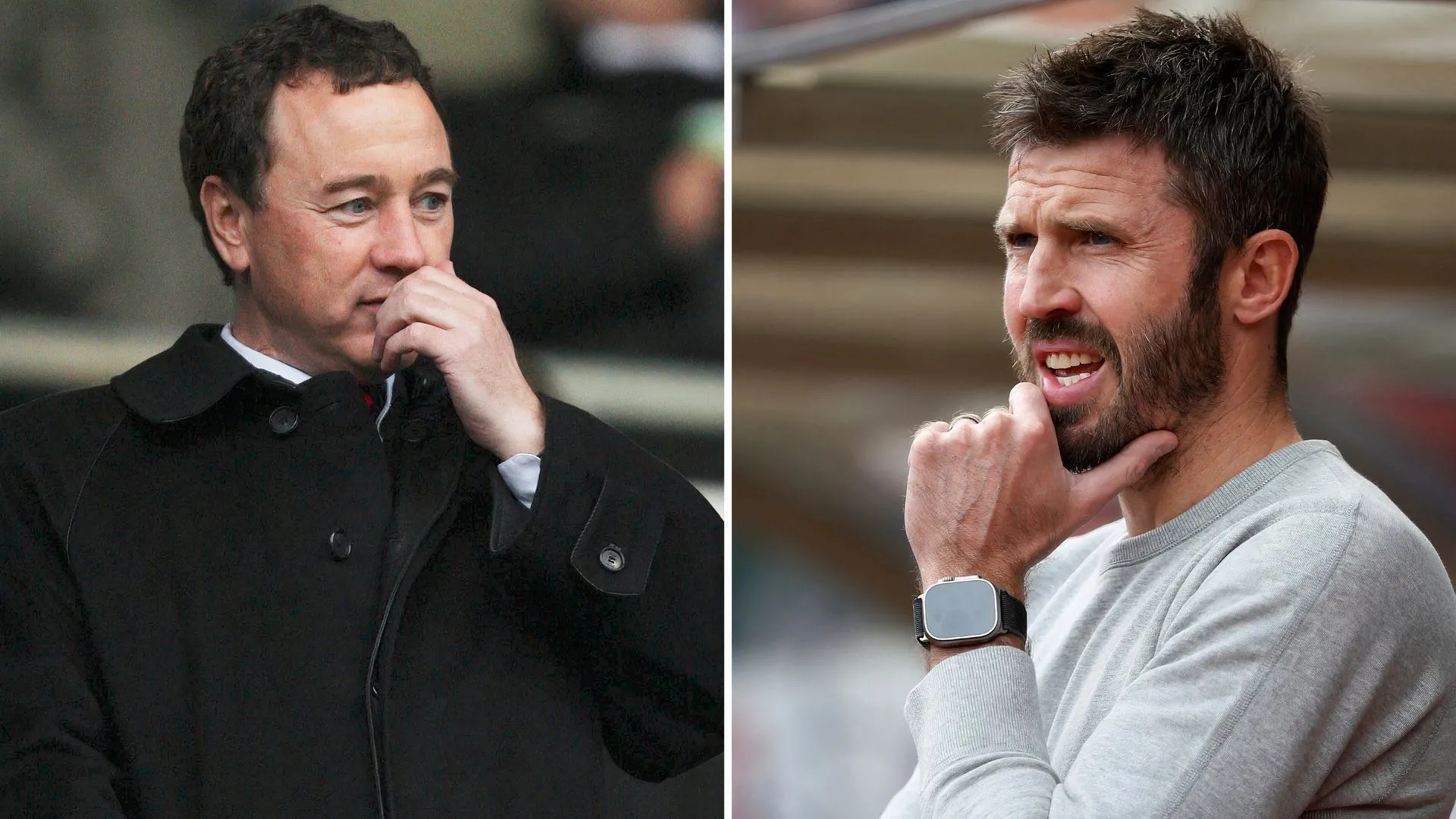 Chủ tịch Middlesbrough Steve Gibson và HLV Michael Carrick trong một buổi làm việc