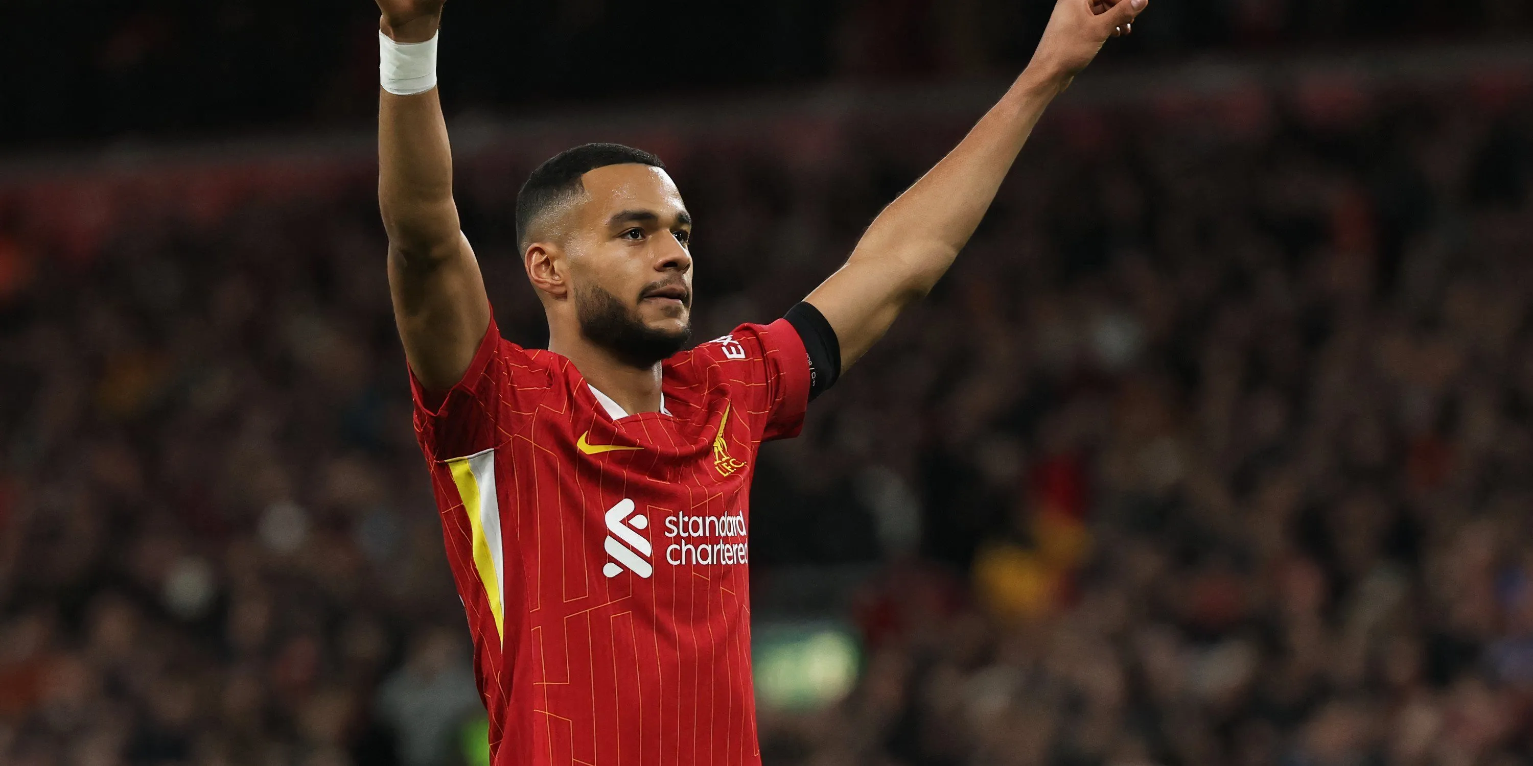 Cody Gakpo ăn mừng bàn thắng cho Liverpool thể hiện sự sắc bén