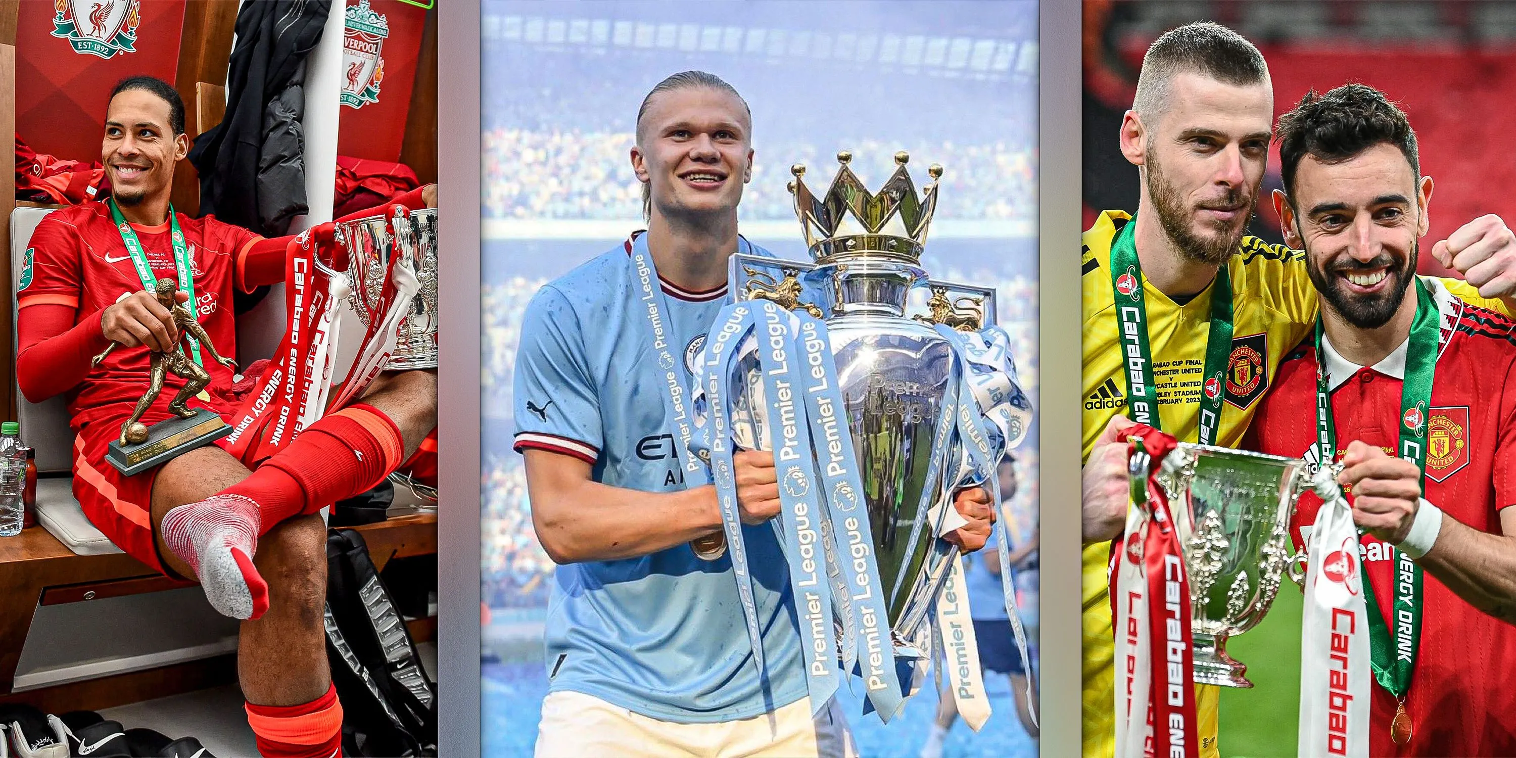Hình ảnh xếp hạng thời điểm các câu lạc bộ Premier League giành được danh hiệu lớn gần nhất, liên quan đến chiến thắng lịch sử của Crystal Palace tại FA Cup
