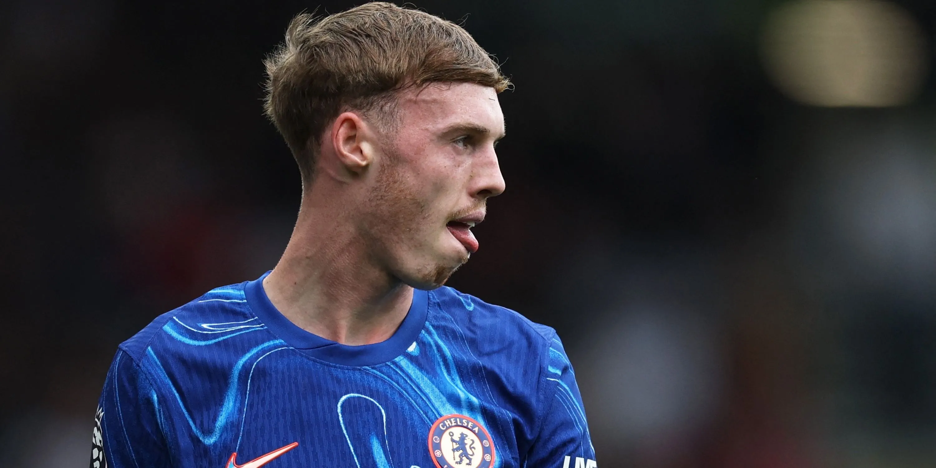 Ngôi sao Chelsea Cole Palmer phản ứng trong trận đấu tại Premier League