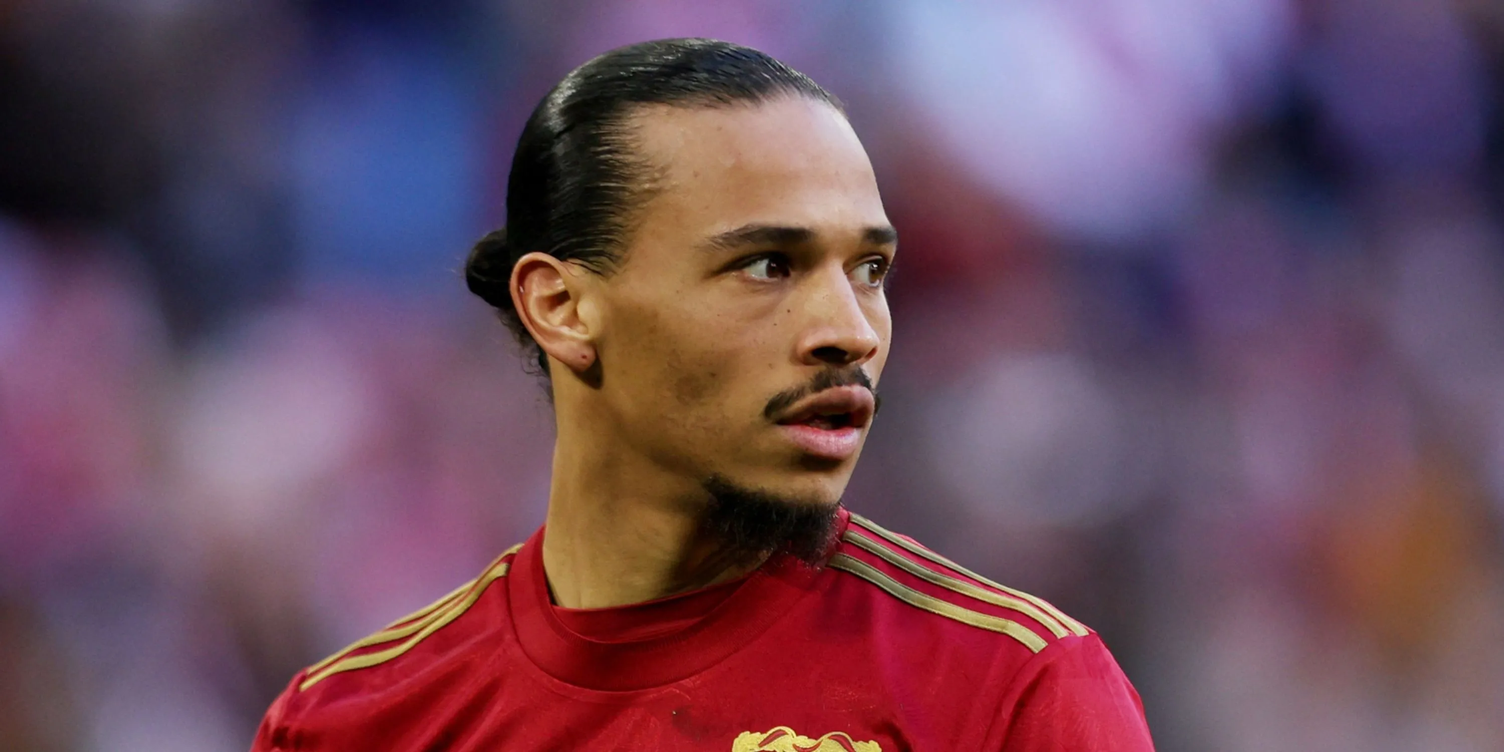 Leroy Sané trong màu áo Bayern Munich, ngôi sao chạy cánh có thể rời Bundesliga.