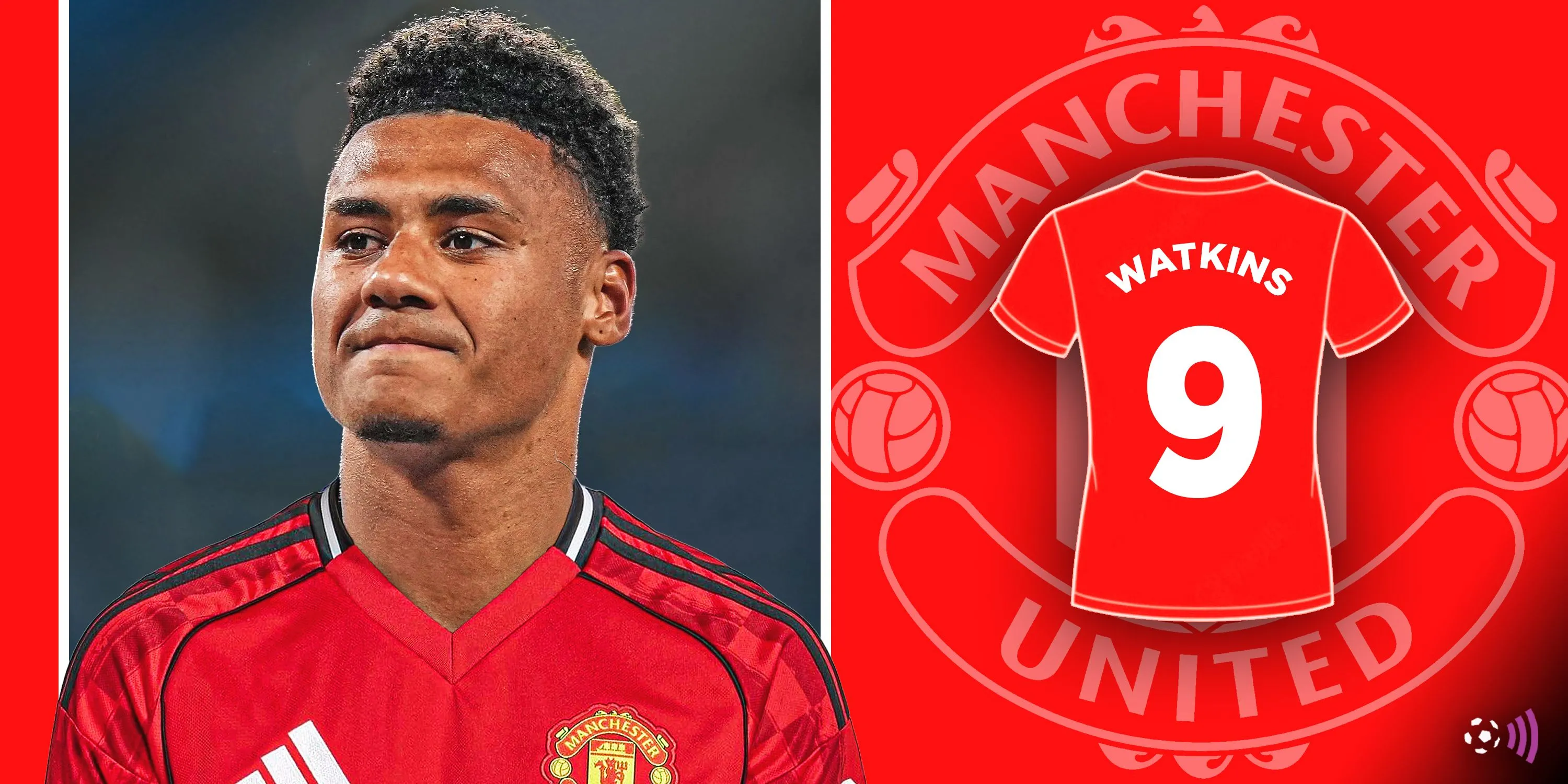 Áo đấu Manchester United với tên Ollie Watkins