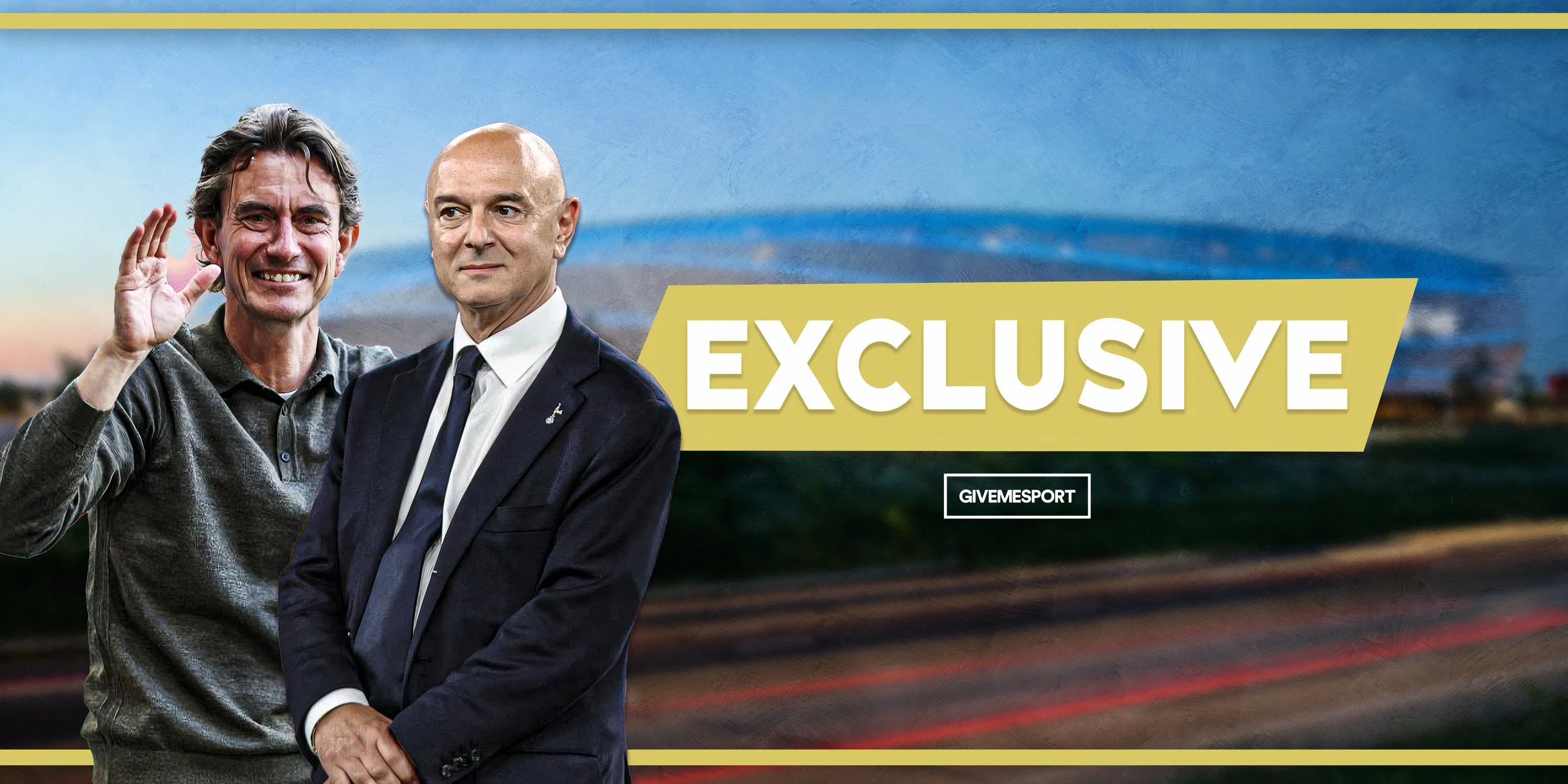 Chủ tịch Tottenham Daniel Levy (trái) và HLV Thomas Frank của Brentford (phải)