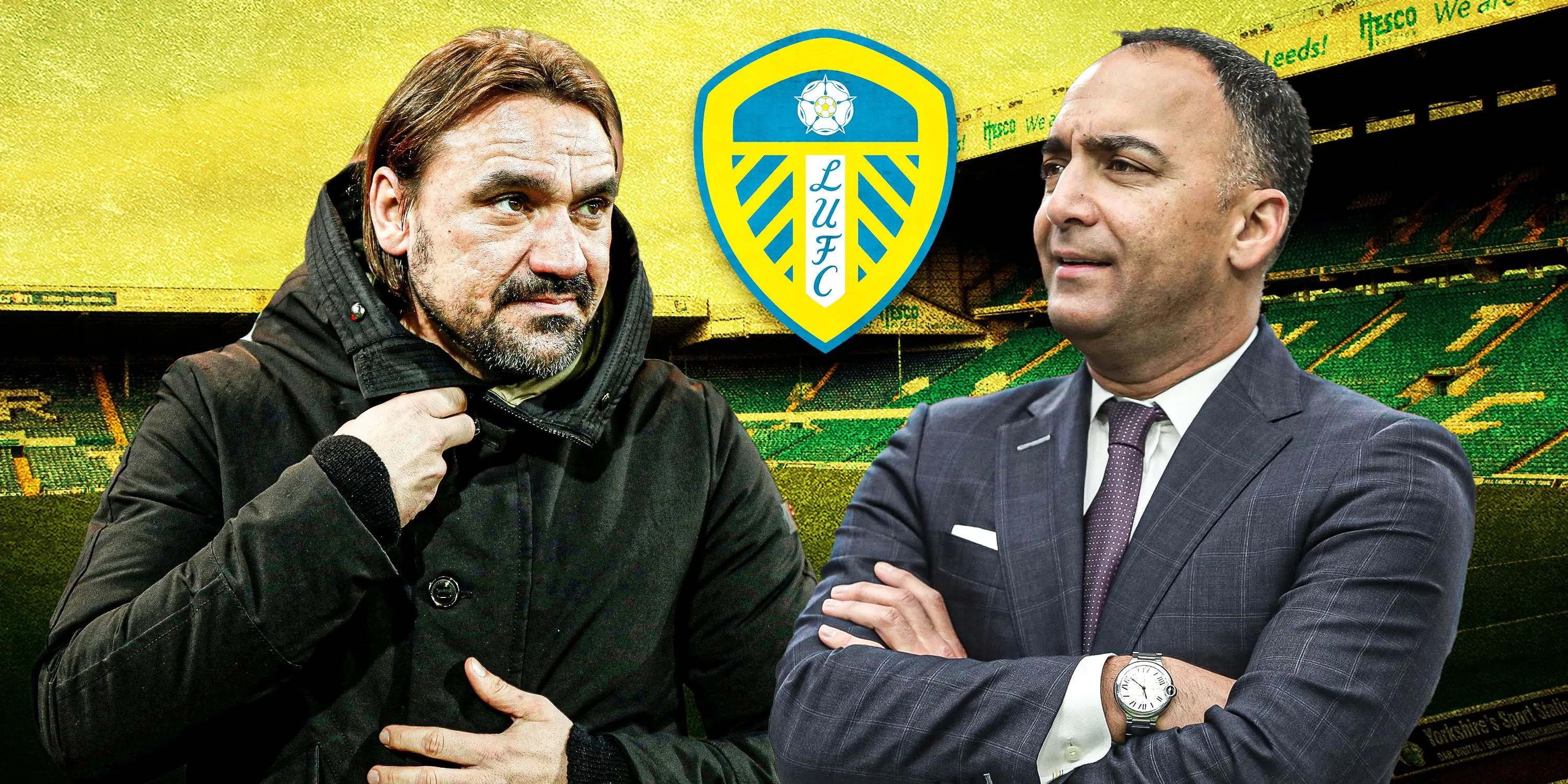 Huấn luyện viên Daniel Farke và Chủ tịch Paraag Marathe của Leeds United thảo luận về chiến lược chuyển nhượng mùa hè